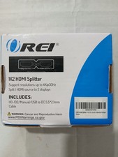 REI HDMI Splitter 1 X 2, HD-102 - Used Once