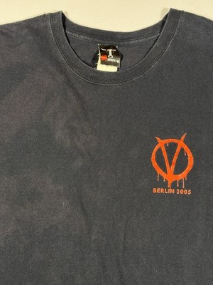 V for Vendetta Berlin 2005 Promo T Shirt Hanes Beefy-T Mens Large Black