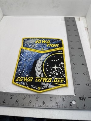 Egwa Tawa Dee Lodge 129 2009 NOAC Yellow Border 2 piece set Star Trek OA 63B-171