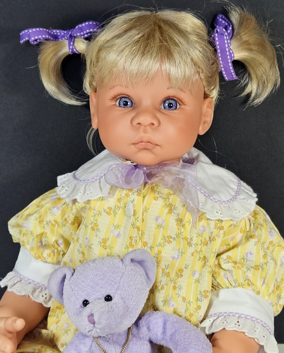 Lee Middleton Doll October By Riva Schick Bear COA Bible & Tag