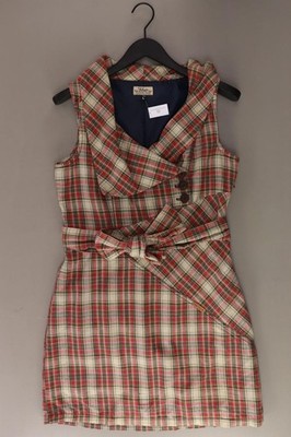   Khujo Midikleid Regular Kleid für Damen Gr. 42, L kariert Ärmellos rot  