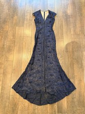 $750 NAVY BLUE JOVANI PROM/PAGEANT/FORMAL DRESS/GOWN #98002 SIZE 6