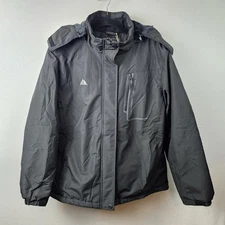 Moerdeng Jacket Woman’s Size Large Black Weatherproof Full Zip Hooded NWT