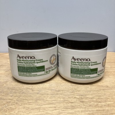 Aveeno Daily Moisturizing Cream with Prebiotic Oat & Shea Butter 20oz 2 Pack NEW