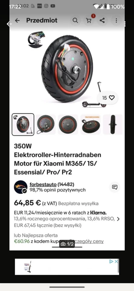 350W Elektroroller-Hinterradnaben Motor Antriebsräder Roller Für Xiaomi Pro/Pro2