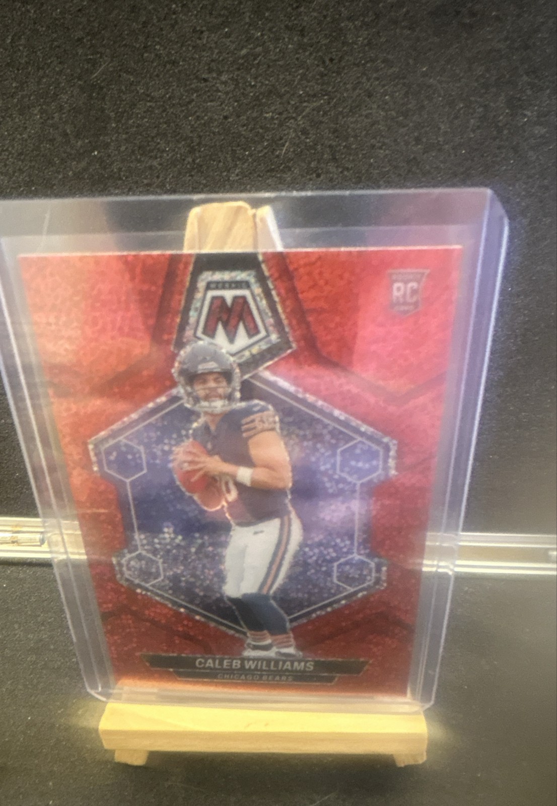 2024 Panini Mosaic - Rookies Caleb Williams #301 Red Sparkle Prizm (RC)