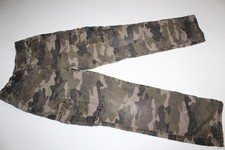 Place Boy's Camo Cargo Pants Adjustable Waist 100 Cotton Thigh Pockets Size 12