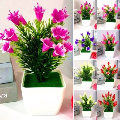 Auffällige Wohn- und Ladendeko künstliche Lilie Blume Tannenzapfen Pflanzen