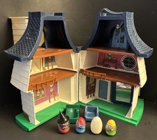 Vintage 1976 Weebles HAUNTED HOUSE Ghost WITCH w/ HAT Scared Boy Girl