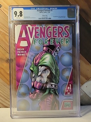 Avengers Forever #1CGC 9.8 1998 Marvel Variant 1st App New Captain Marvel 