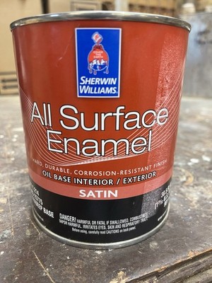 Sherwin Williams All Surface Enamel  Paint/ Oil Base Pantone Black/ Satin