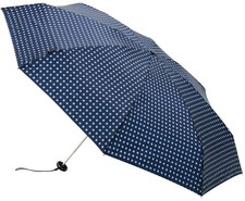 Knirps Folding Umbrella Round Case X1 Navy Dot KNX04N