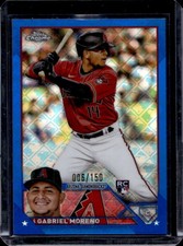 2023 Topps Chrome Logofractor Gabriel Moreno RC Blue Refractor Rookie #/150