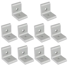 10 Packs 40 Series Aluminum 2 Hole Inside Corner Bracket, Extrusion Brackets,...
