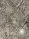 Vintage Arcoroc France Fish Shaped Embossed Glass Snack Plates 6.25x8”~ 7 piece — photo 2