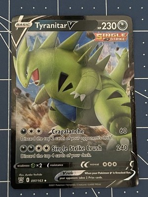 Pokémon TCG SWSH: Battle Styles Tyranitar v Ultra Rare Card 097/163 NM