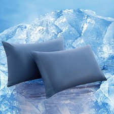 Cooling Pillowcases Standard Size 2-Pack, Silky Soft Breathable Pillow Case w...