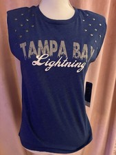 Tampa Bay lightening Hockey blue studded women's tshirt size Small NWT