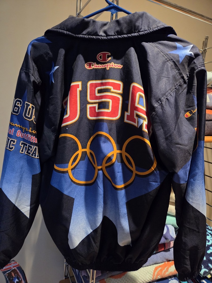 90s アトランタオリンピック　ウィンドブレーカー VTG Champion 1996 Atlanta Olympics USA Team Windbreaker Sz 14/16