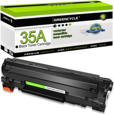 Greencycle 1 Pack Compatible CB435A 35A Tóner Negro 1 Pack, 1PK