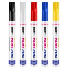 Paint Markers, 5 Colors Oil-Based Waterproof Quick Dry Permanent Pen Set for ...