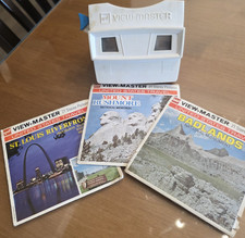 GAF View-Master Viewers w/ United States Travel Reel Packets