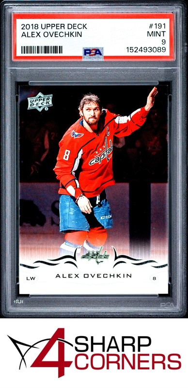 2018 UPPER DECK #191 ALEX OVECHKIN CAPITALS PSA 9