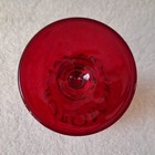 Ruby Red Glass Goblet Glossy Round Ruby Glass Decorative 6" Drinkware — photo 3
