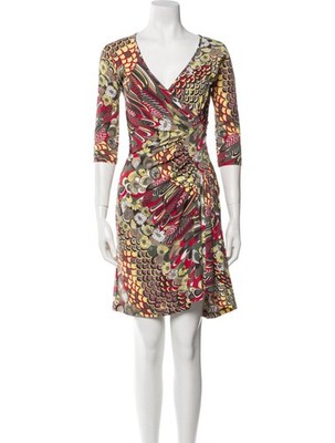 Roberto Just Cavalli Wrap Sexy floral printed sarong mini dress size 42