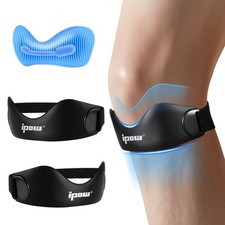 Silicone Patellar Tendon Support Strap Adjustable Non-Slip Patella Band Suppo...