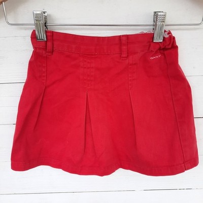 Roter Rock GANT Kinderrock Bund Verstellbar Gr.98 100% Baumwolle Sehr Gut
