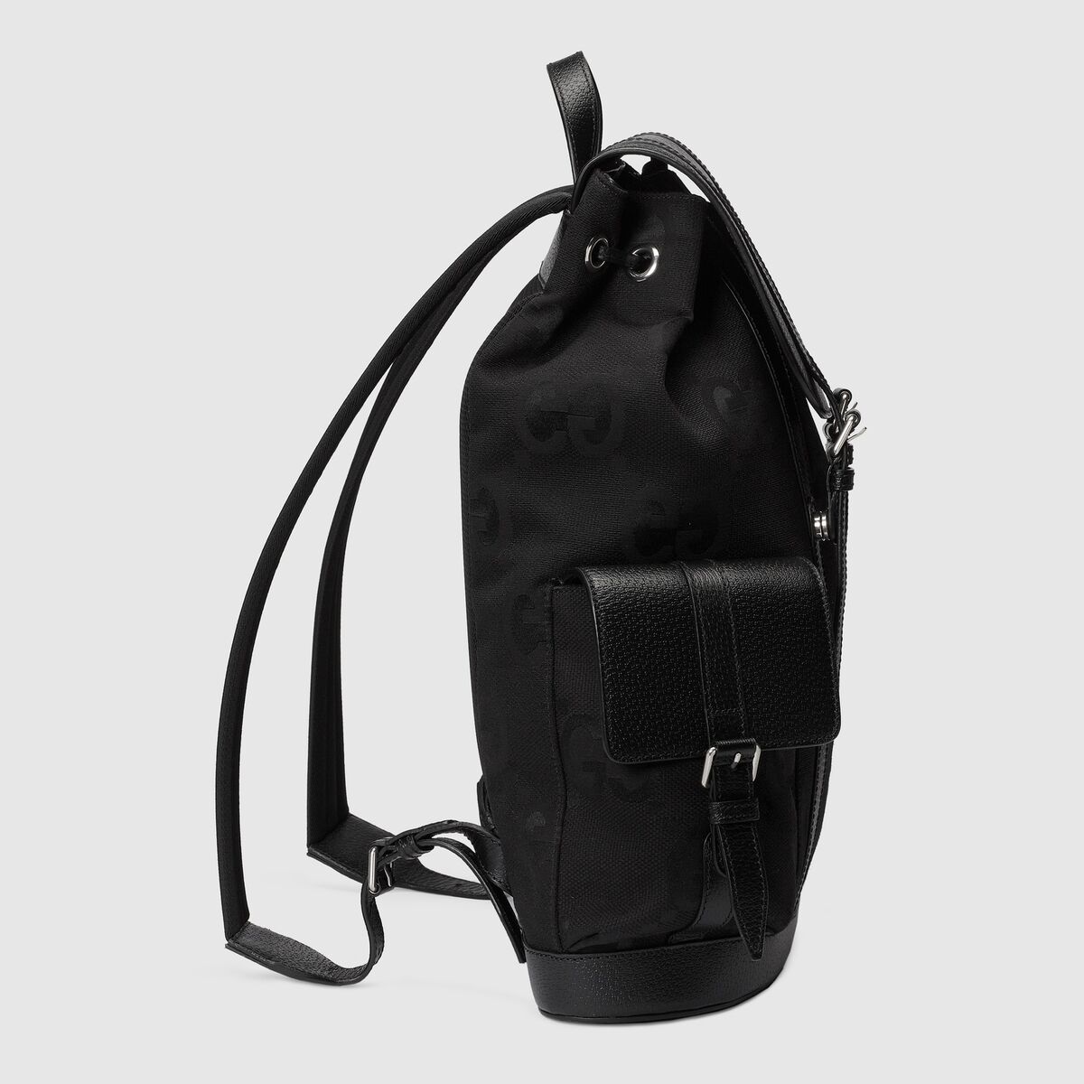 NEW GUCCI 678829 UNISEX ALL BLACK SIGNATURE JUMBO GG CANVAS NEW GUCCI 678829 UNISEX ALL BLACK SIGNATURE JUMBO GG CANVAS