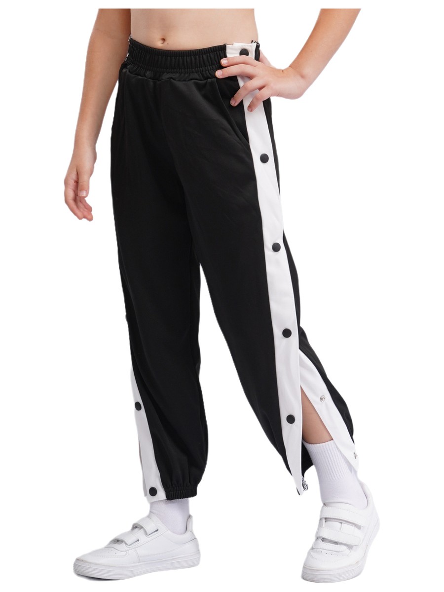 Boy Tear Away Basketball Pant High Side Split Sweatpants Hip Hop