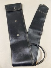 Vintage Black Faux Leather Rifle Shotgun Soft Bag Carry Case Up To 50" Gun