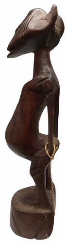 Besmo Baluba Muhogo Wood Hand Carved Devil Interpretation Figure Made In Kenya - Picture 5 of 12