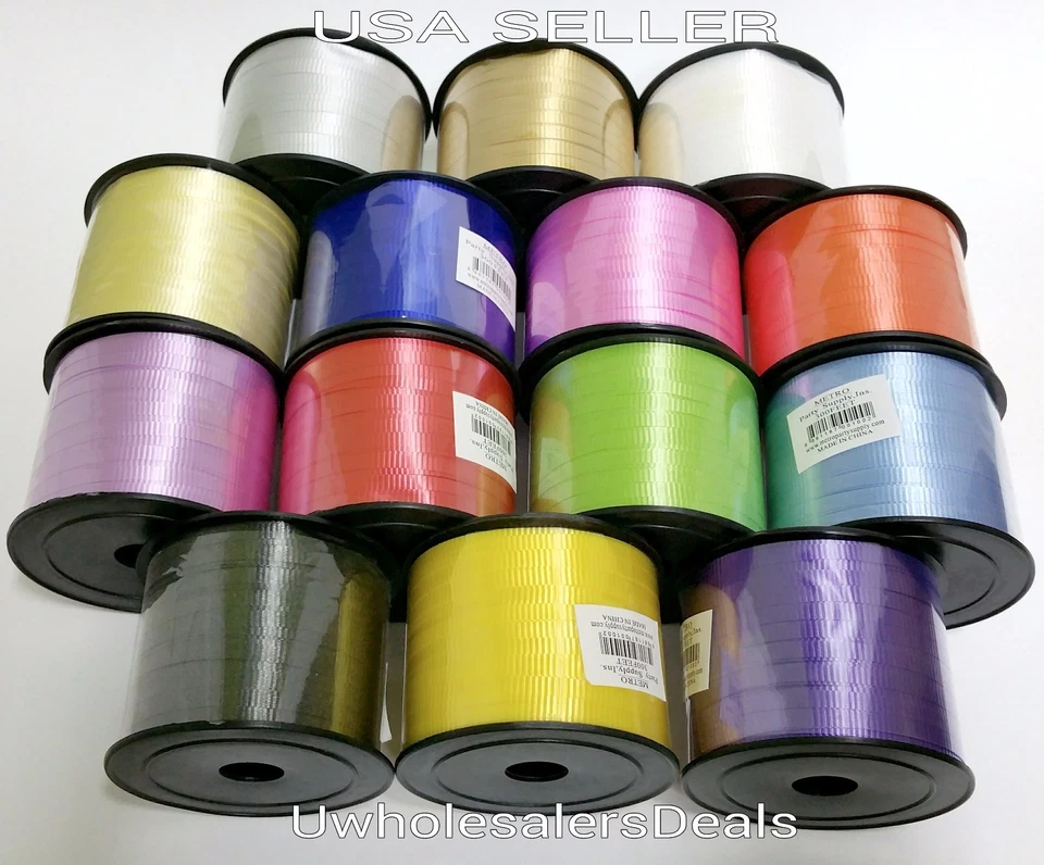 Cinta rizadora de 3/16" cuerda de globo de 300 pies, envoltura de regalo atado - elige tu color Foto 3 de 3