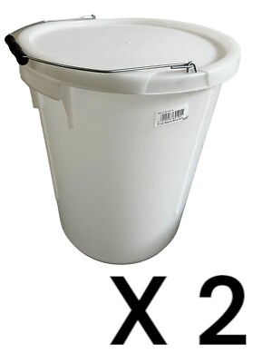 2 x 25L GIPSER MISCHEIMER VERPUTZBAUER WASSERWANNE GRIFF + DECKEL