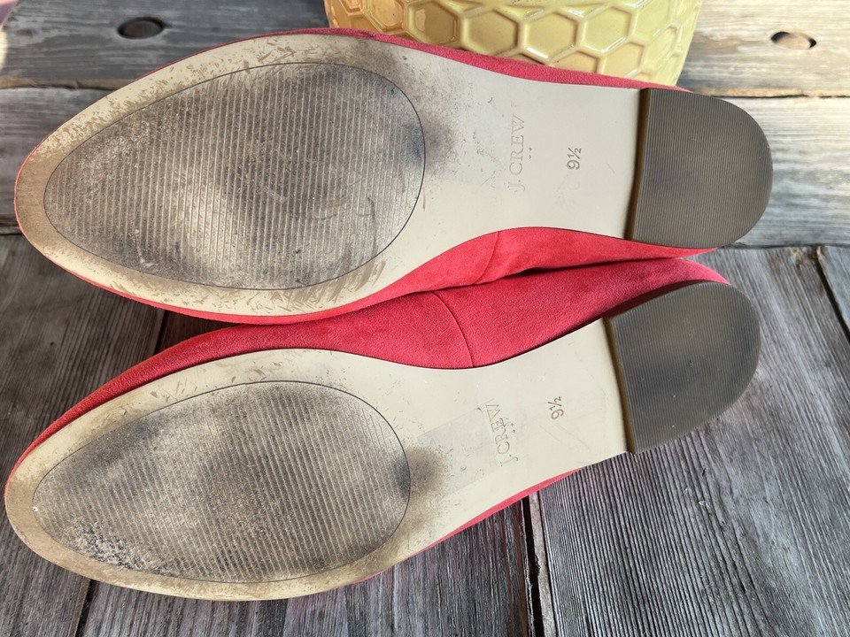 J Crew Womens Cora Flats 9.5 Slip On Tassel Loafer BOLD Orange Coral