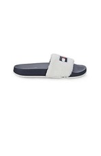 Tommy Hilfiger Dezia Logo Faux Fur Slides WHITE , 5