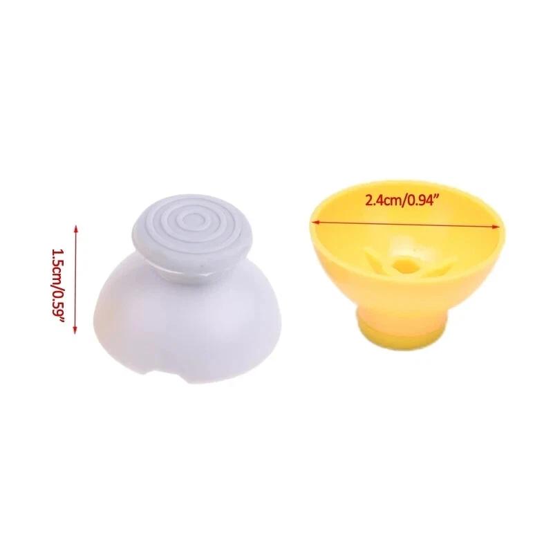 10 pieces GameCube Joystick Analog Stick Caps Covers 10 L Grey And 10 R Yellow - Image 3 of 4