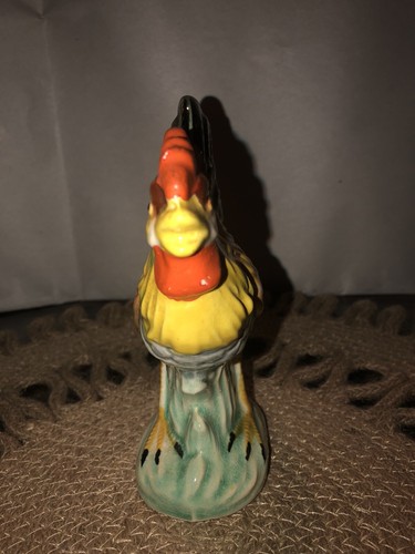 Vintage Ceramic Bright Colored Rooster 7.5" and Hen 5.5" Barnyard Decor - Picture 8 of 11