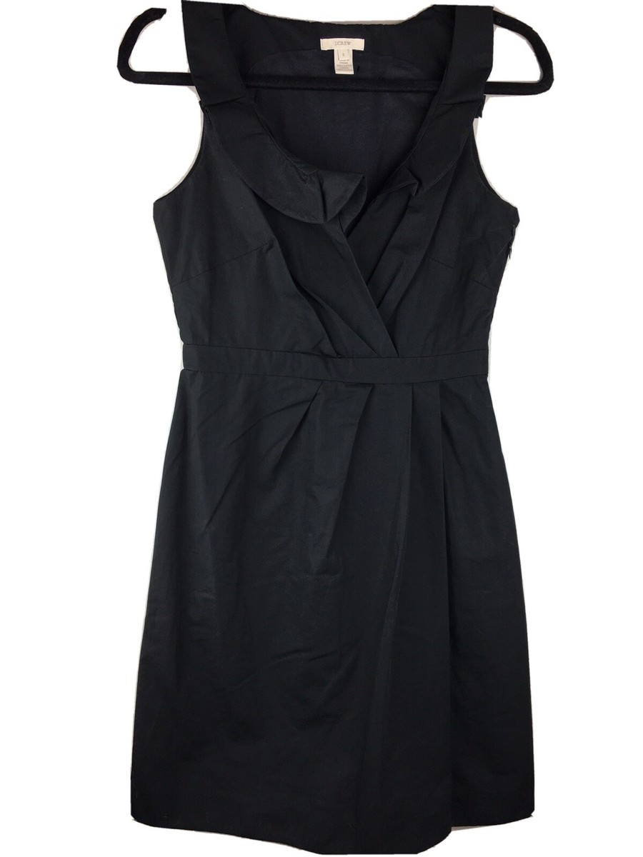 J Crew Women's Size Dress Blakely Black Cocktail Dress Cotton