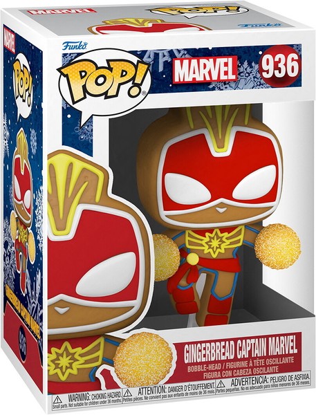 Marvel - Gingerbread Lebkuchen Captain Marvel 936 - Funko Pop! - Vinyl Figur-image