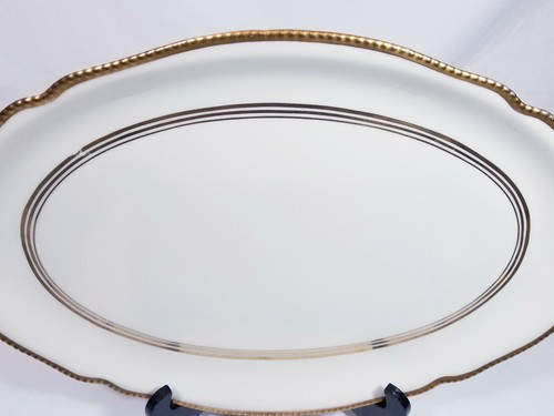 Castleton China ROYAL Ivory Gold Trim Oval Service Platter Large 16" - Picture 6 of 11