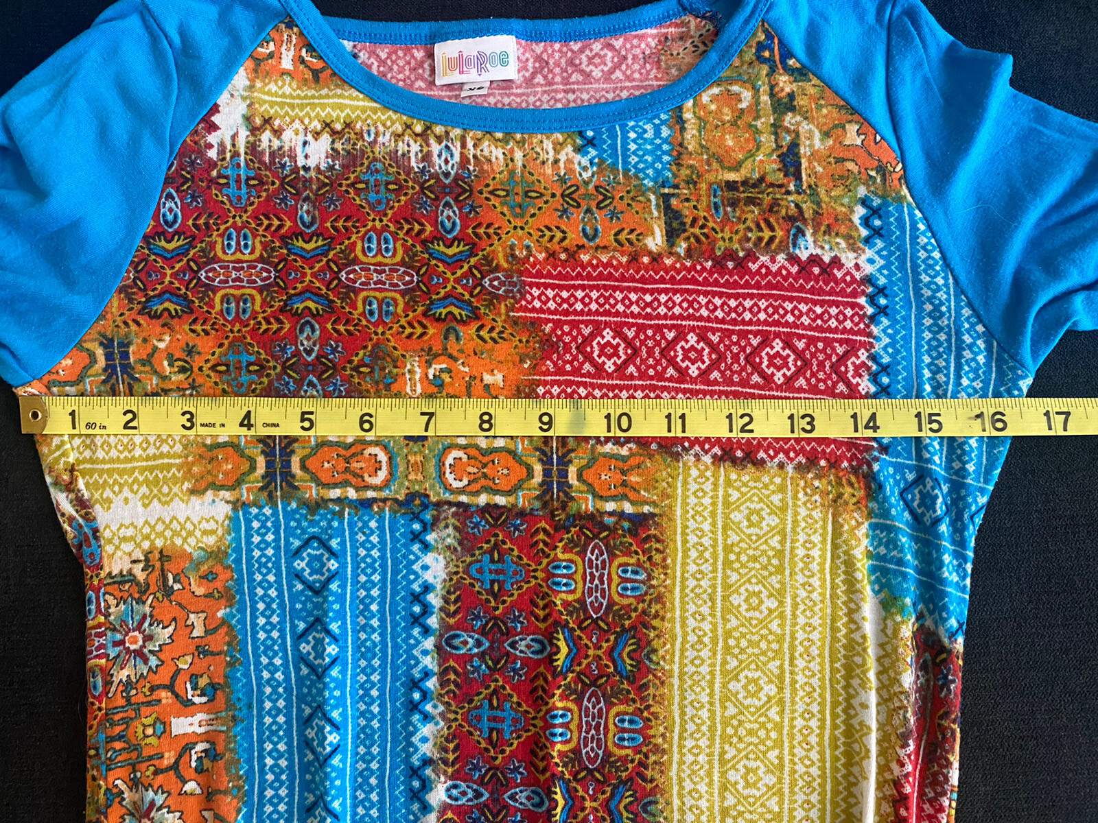 LulaRoe Julia Multicolor Patchwork Dress Size X S… - image 6