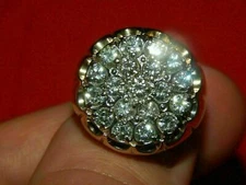 2.50 Ct Round Simulated Diamond Cluster Band Pinky Ring Gift Yellow Gold Plated