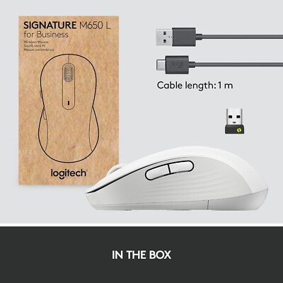 Logitech Signature M650 L for Business Wireless Mouse Bluetooth