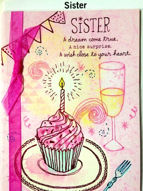SISTER BIRTHDAY CARD HAPPY BIRTHDAY SISTER HALLMARK w/Env 14 choices ...