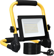 LED Fluter Baustrahler Fluter Stativ mit Stecker Scheinwerfer 50-200W Außenlampe