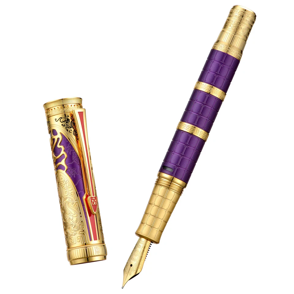 ¡Nuevo color! Pluma Estilográfica Hongdian D5 Qin Pistón Serie Dinastía EF/F Pluma Retro Foto 2 de 4